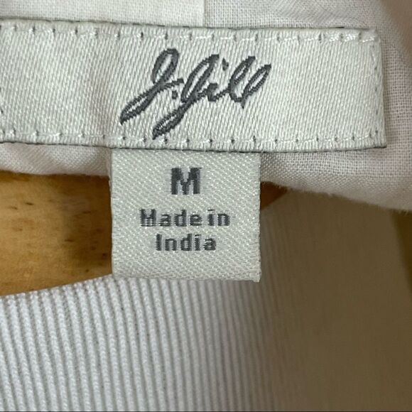 J. Jill Cream Cotton Floral Embroidered Longline Jacket M - Picture 5 of 6